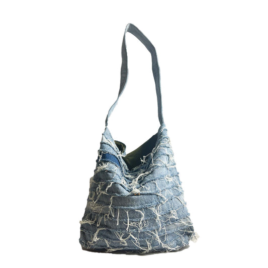 Reversible Slouch Denim Bag Light Blue