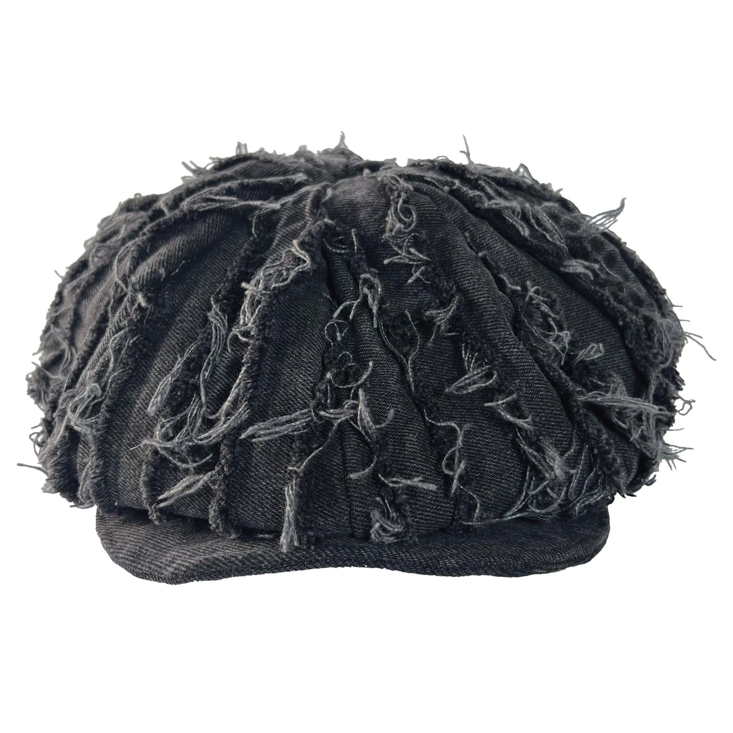 Bakerboy Hat Black Denim Strips