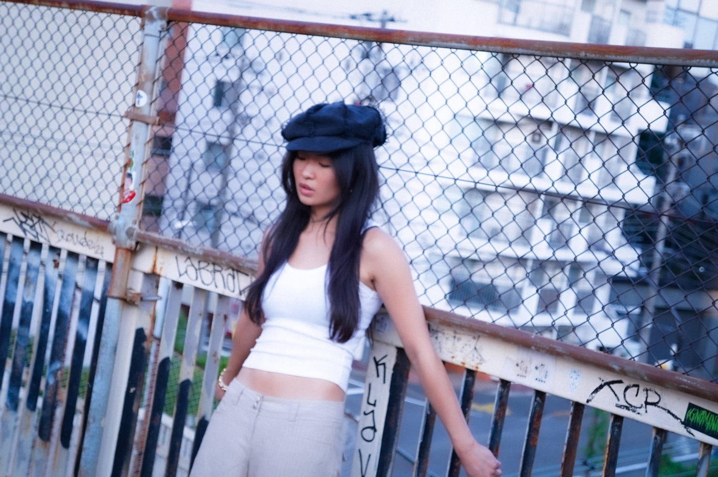 Casket Hat Black Denim