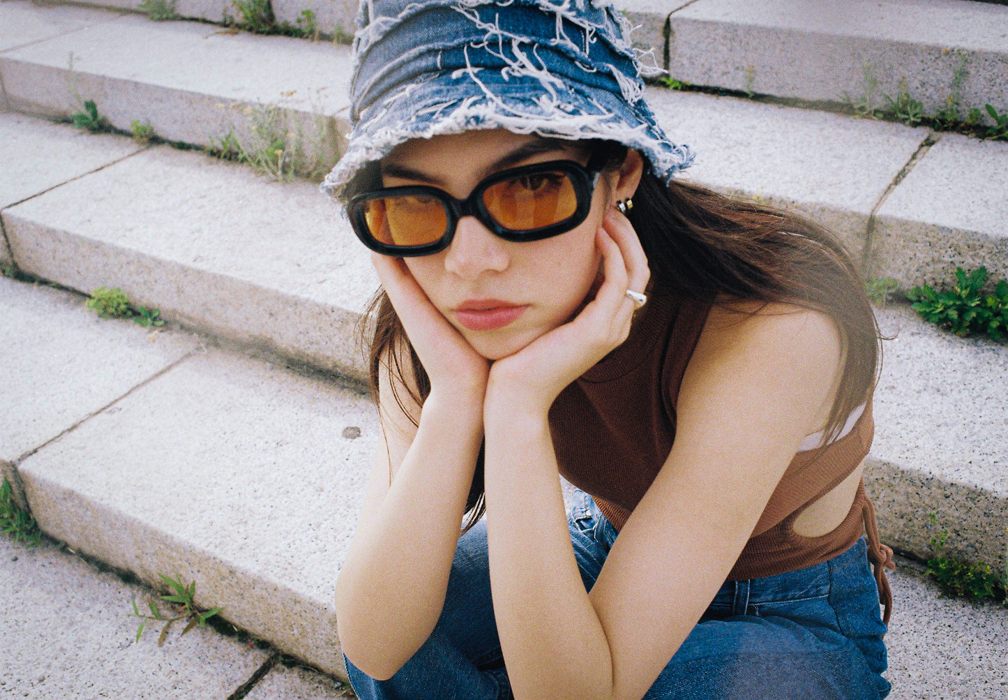 Denim Bucket Hat Mid Blue